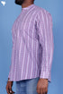 Cotton Men’s Short Kurta In Floral Print